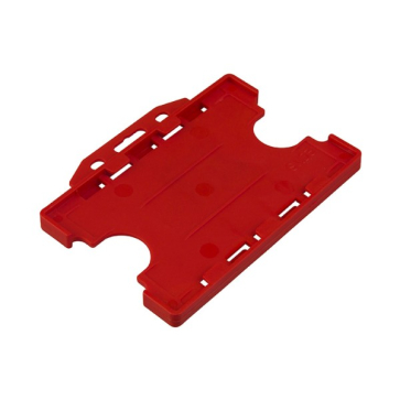 Red Double Sided ID Card Holder - Landscape