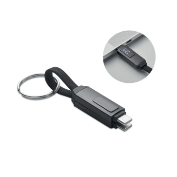 60W Charging and Data Cable with Keyring