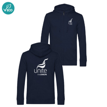 Organic Navy Zip Hoodie
