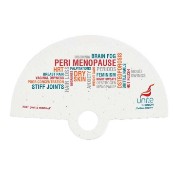 Seeded Paper Hand Fan