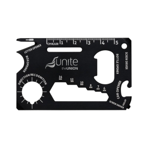 Black Multifunctional Stainless Steel Card Tool