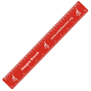 30cm Red Ruler (Personalised) 