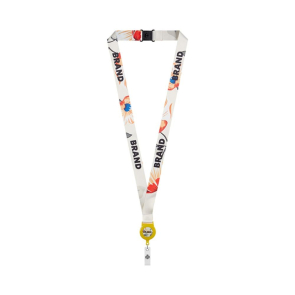 RPET Sublimation Badge Reel Lanyard